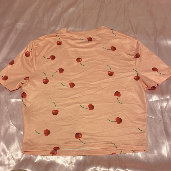 Y2K Cherry Swim Coverup Top - Picture 2 of 3